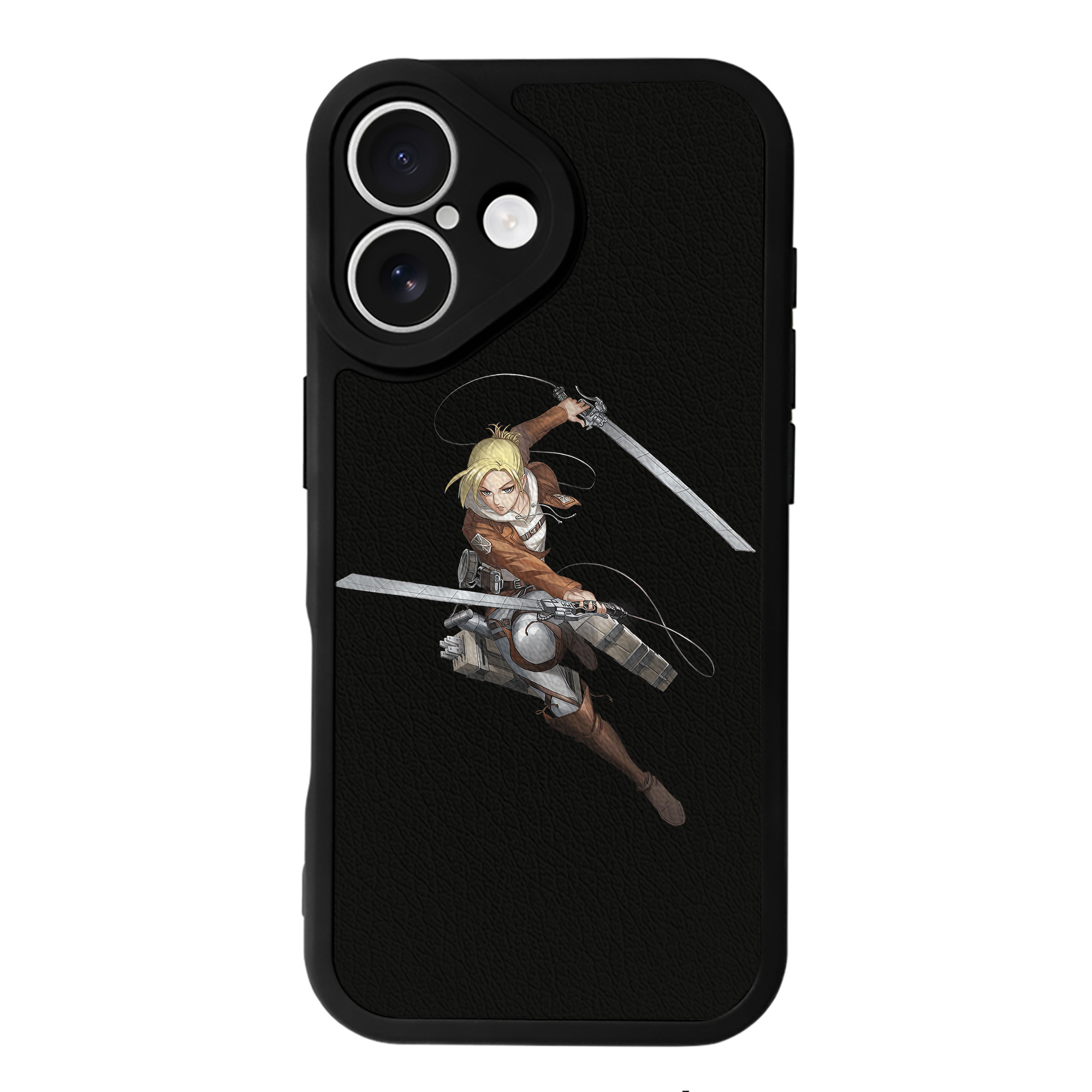 （画像用） 進撃の巨人 アニ・レオンハート Attack on Titan Annie Leonhart 【iPhone 16シリーズ対応】シリコンスマホケース（レザー調） 材質：シリコン